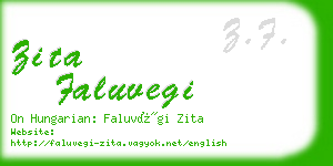 zita faluvegi business card